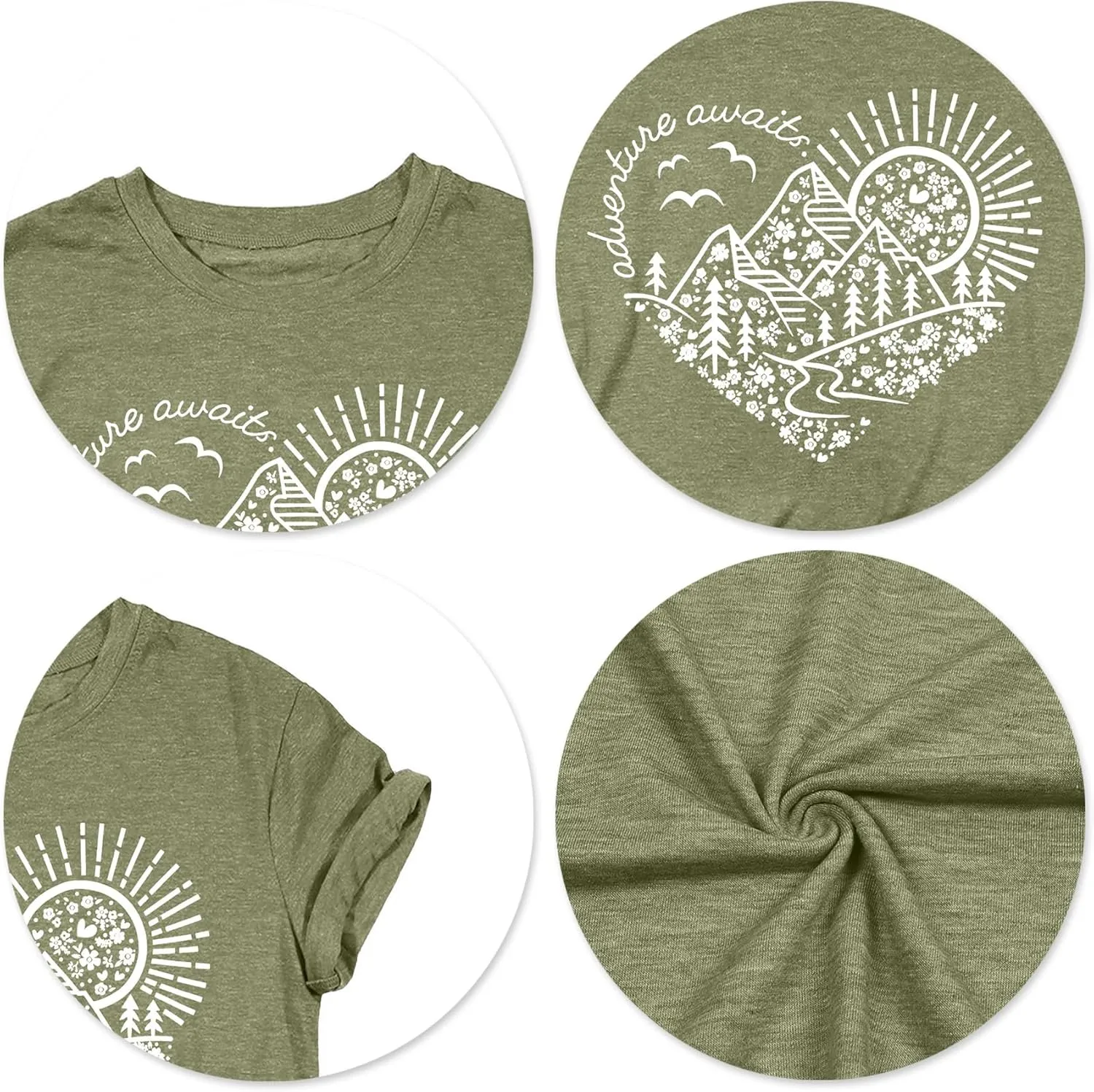 Adventure Tshirt Women Mountain Shirts Hiking Graphic Tees Summer Outdoor Casual Vacation Tops