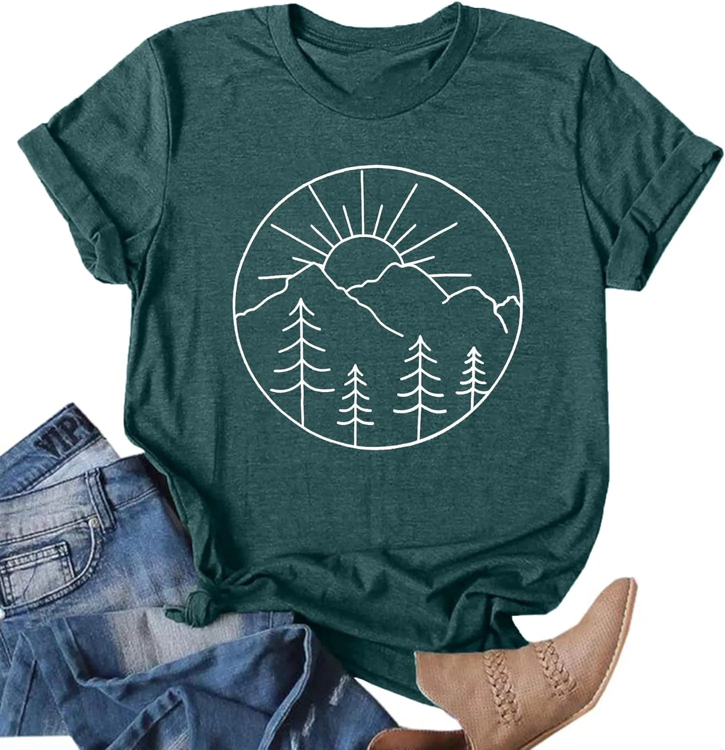 Adventure Tshirt Women Mountain Shirts Hiking Graphic Tees Summer Outdoor Casual Vacation Tops
