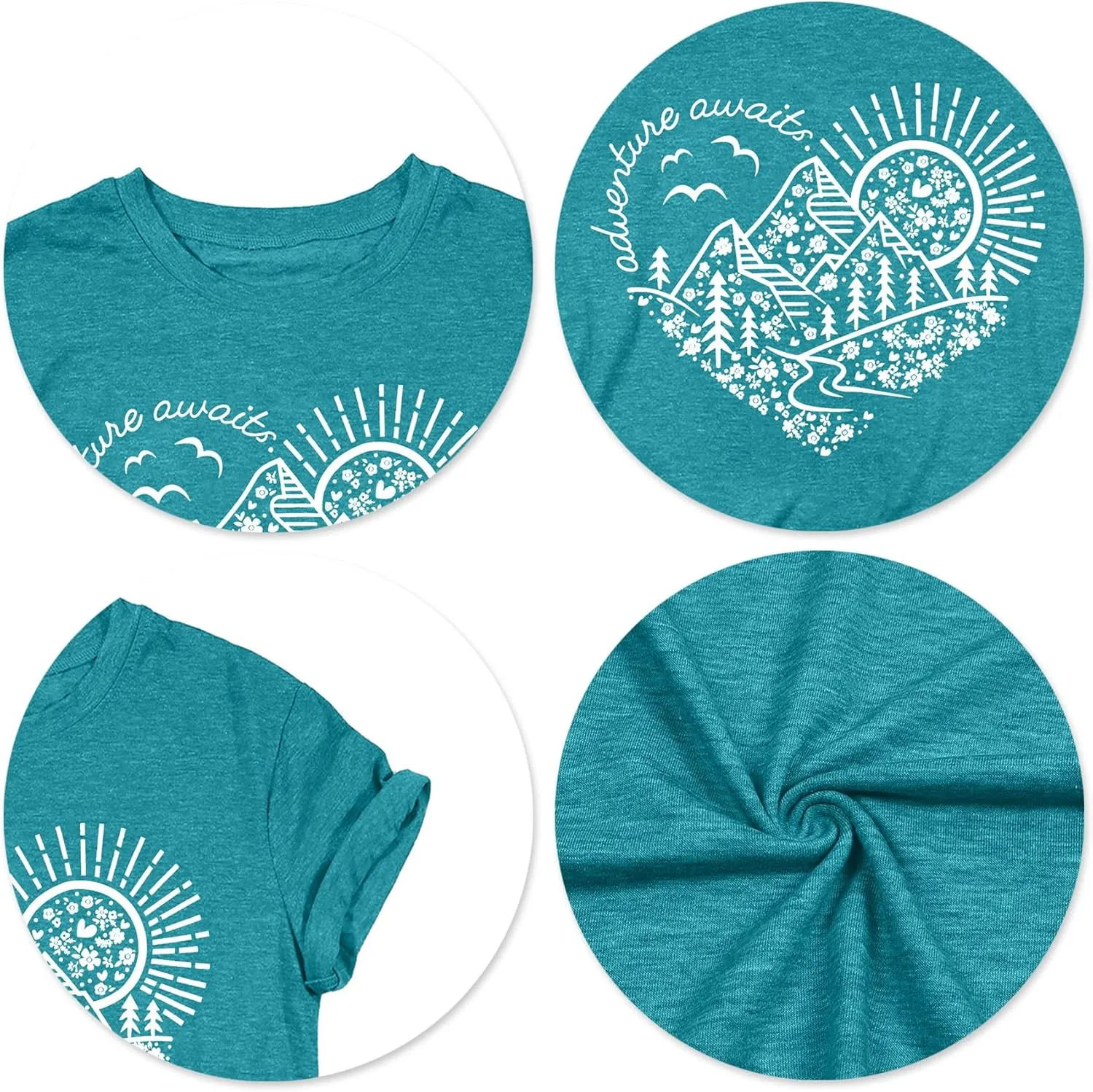 Adventure Tshirt Women Mountain Shirts Hiking Graphic Tees Summer Outdoor Casual Vacation Tops