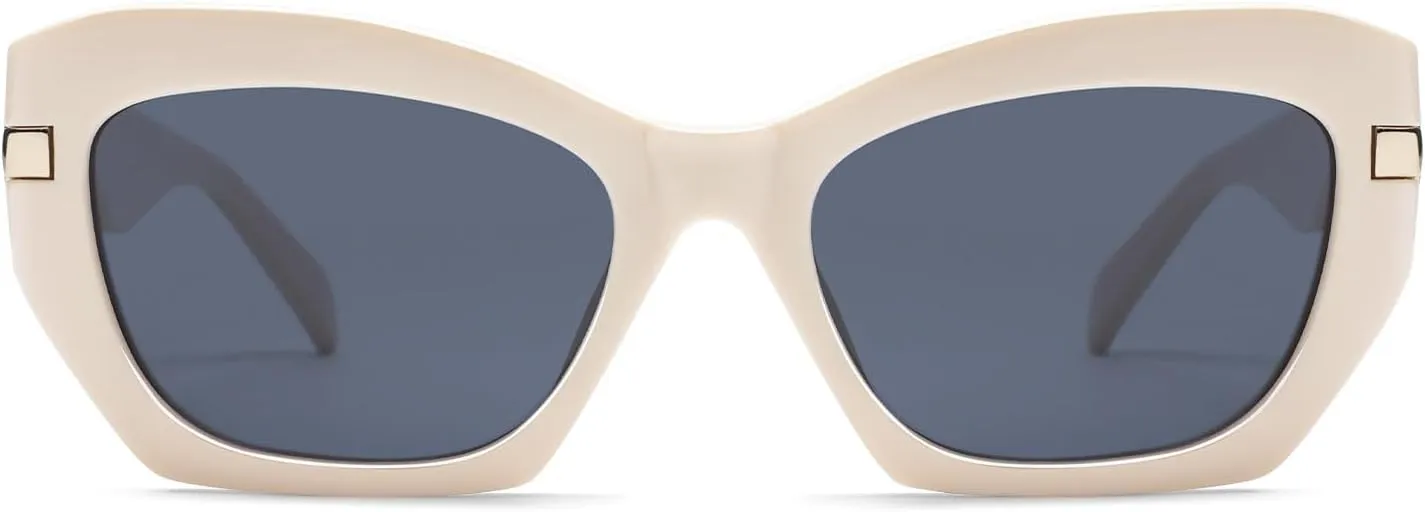 AMOMOMA Retro Cat Eye Sunglasses for Women Vintage Trendy Classic 90s Style Polarized Sun Glasses Shades AM6634