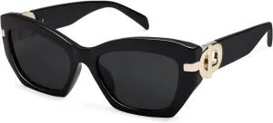 AMOMOMA Retro Cat Eye Sunglasses for Women Vintage Trendy Classic 90s Style Polarized Sun Glasses Shades AM6634
