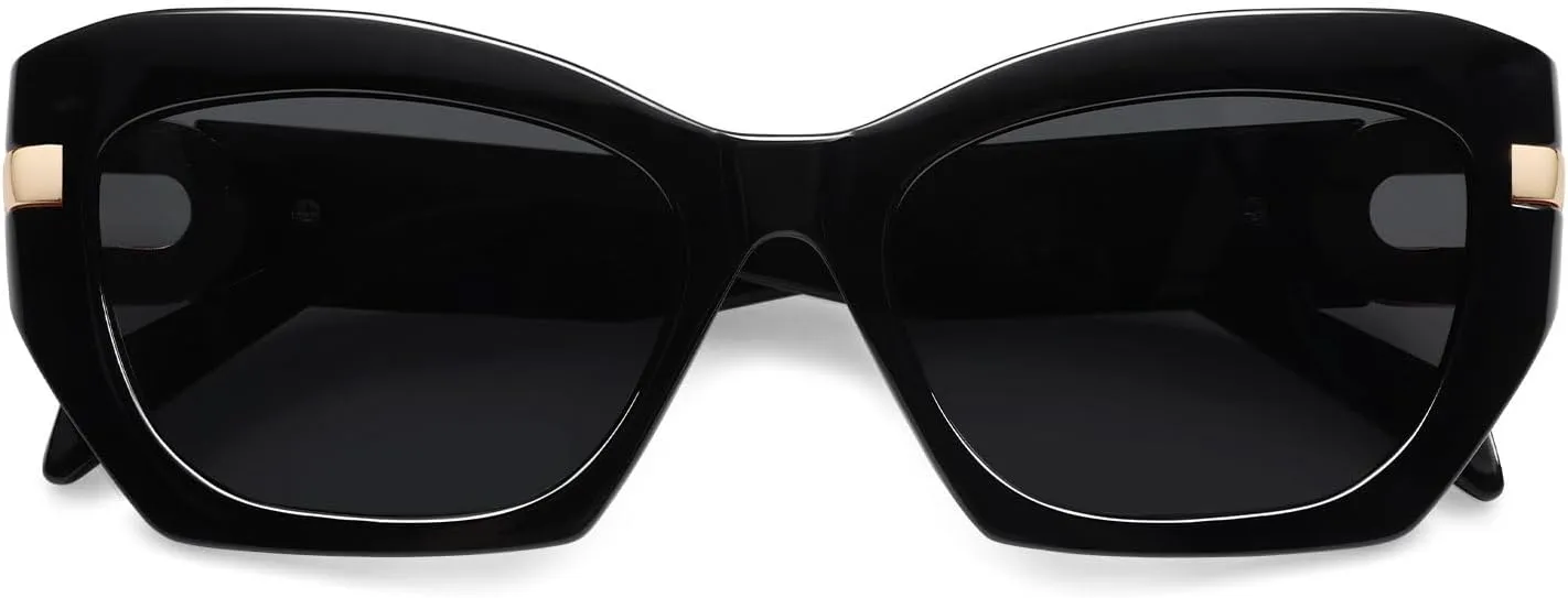 AMOMOMA Retro Cat Eye Sunglasses for Women Vintage Trendy Classic 90s Style Polarized Sun Glasses Shades AM6634