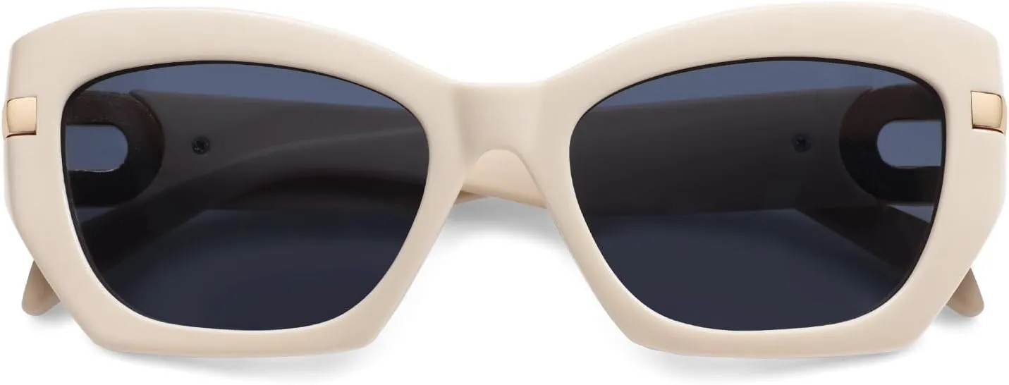 AMOMOMA Retro Cat Eye Sunglasses for Women Vintage Trendy Classic 90s Style Polarized Sun Glasses Shades AM6634