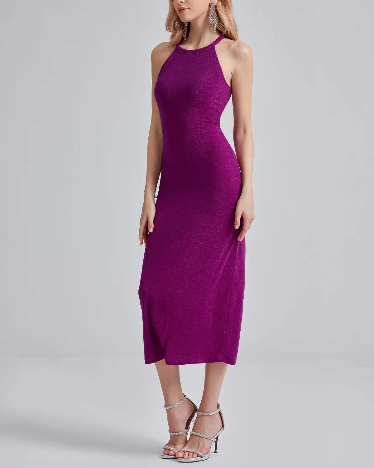 ANYFITTING Women's Built in Bra Bodycon Sparkly Holidady Formal Dresses for Date Night