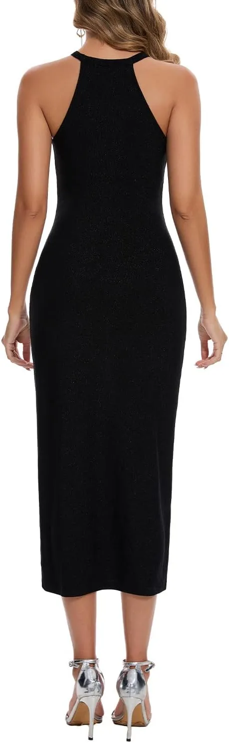 ANYFITTING Women's Built in Bra Bodycon Sparkly Holidady Formal Dresses for Date Night