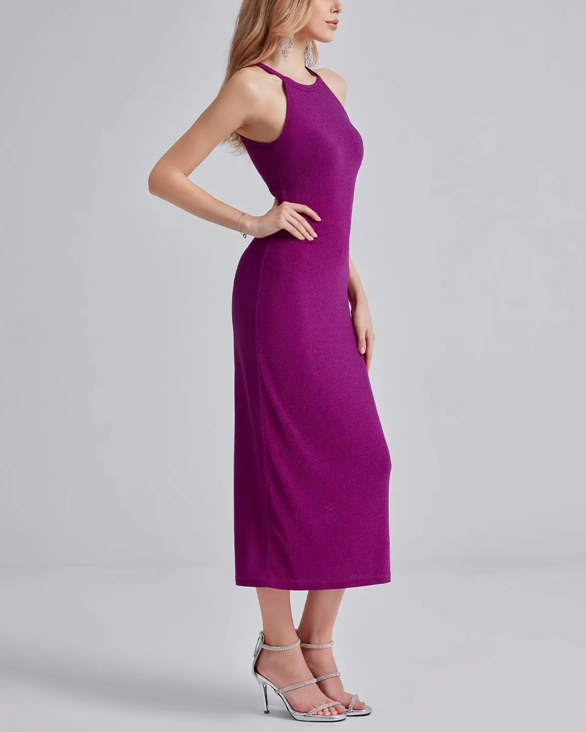 ANYFITTING Women's Built in Bra Bodycon Sparkly Holidady Formal Dresses for Date Night