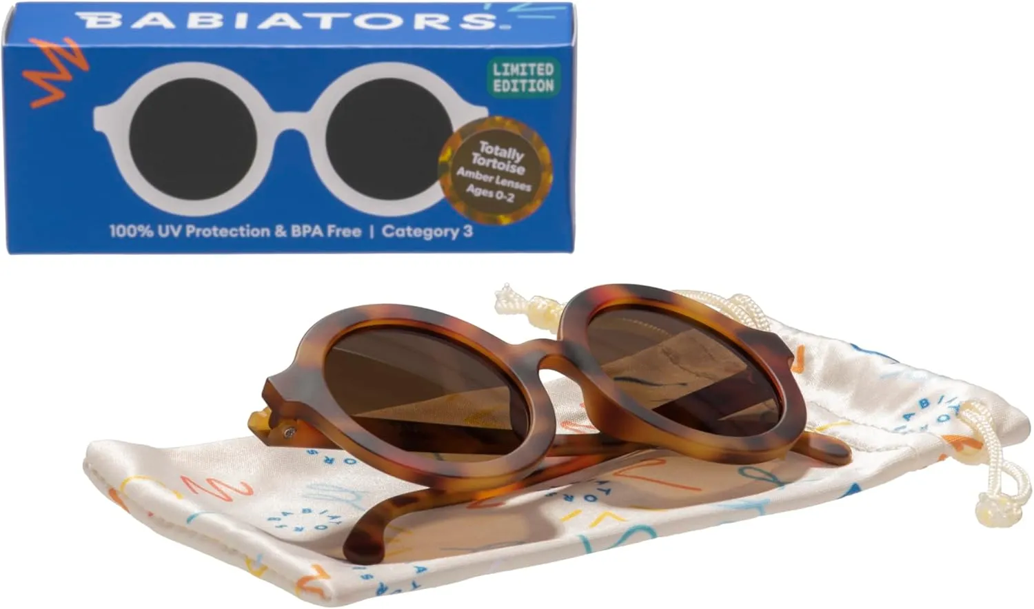 Babiators Children’s Round Shaped UV Sunglasses - Bendable, Flexible, Durable, Baby Safe | Multiple Sizes