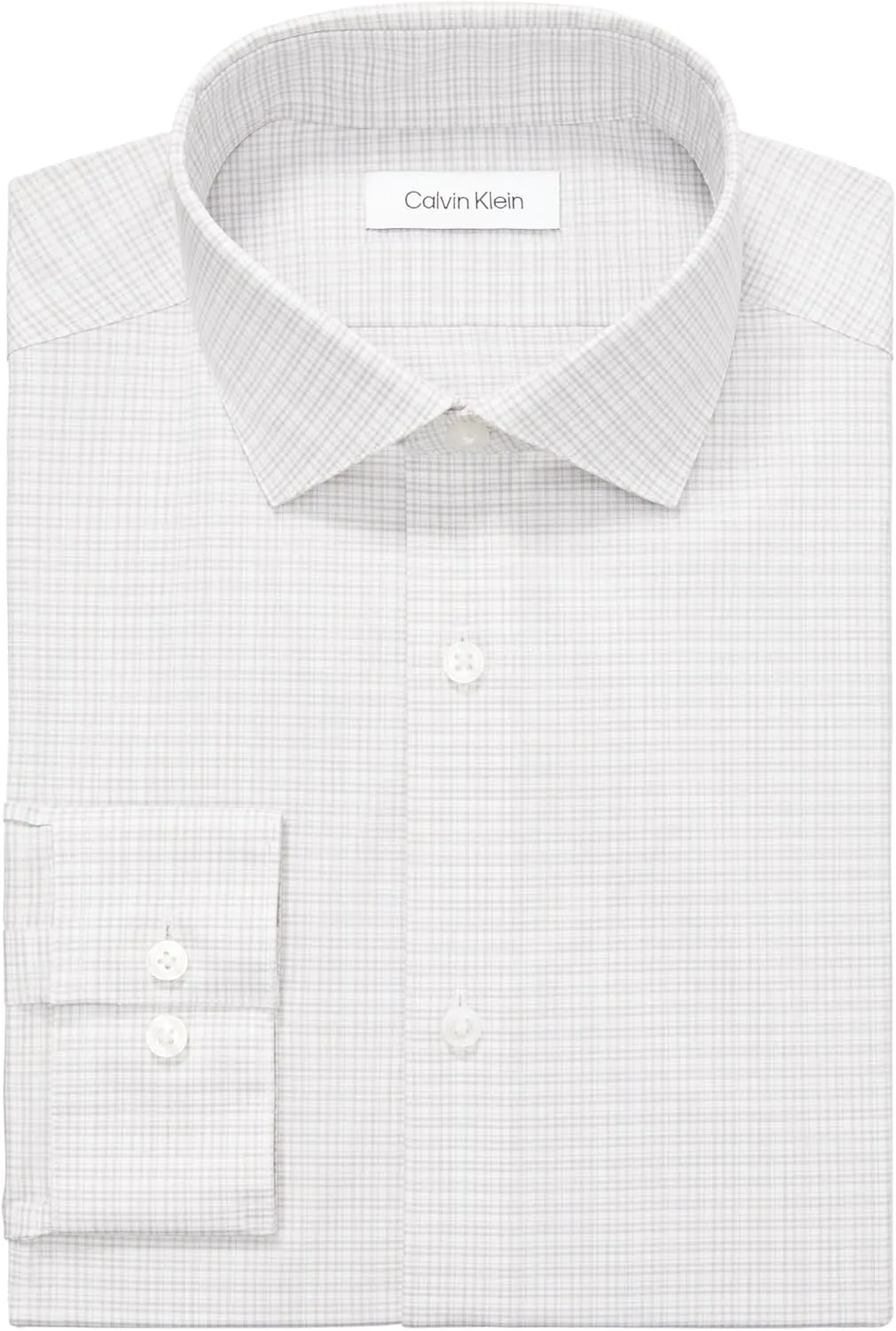 Calvin Klein Men's Dress Shirt Non Iron Stretch Slim Fit Check
