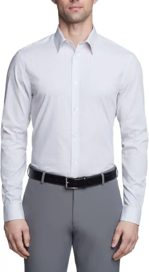 Calvin Klein Men's Dress Shirt Non Iron Stretch Slim Fit Check