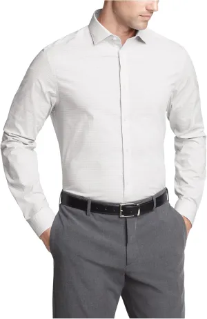 Calvin Klein Men's Dress Shirt Non Iron Stretch Slim Fit Check