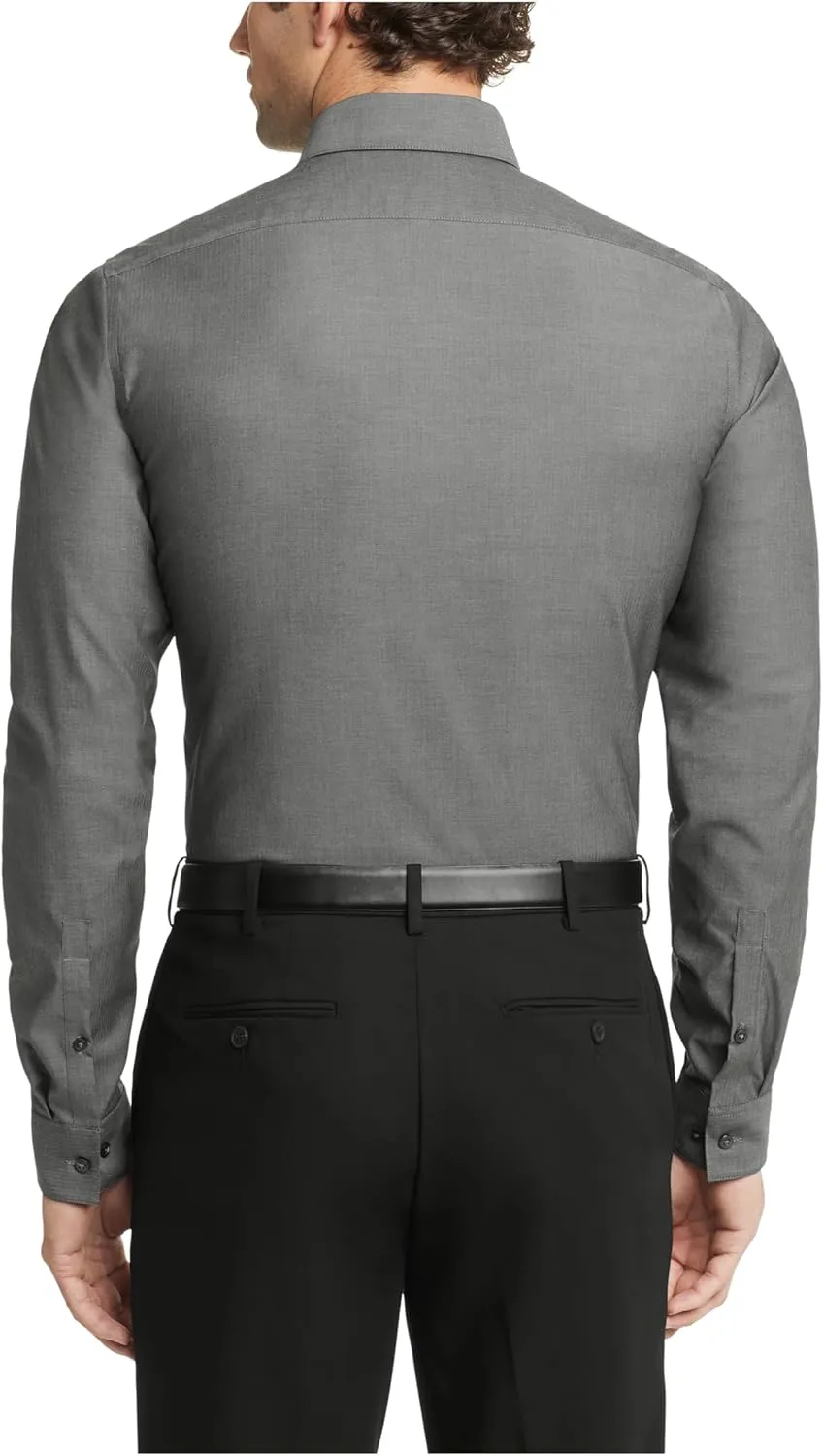 Calvin Klein Men's Dress Shirt Slim Fit Herringbone Stretch