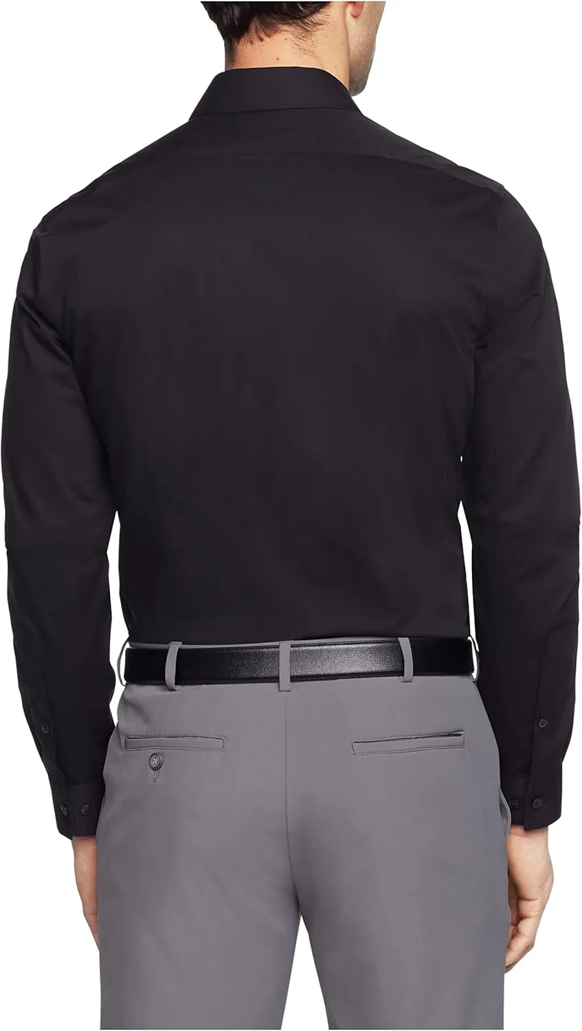 Calvin Klein Men's Dress Shirt Slim Fit Non Iron Herringbone Spread Collar