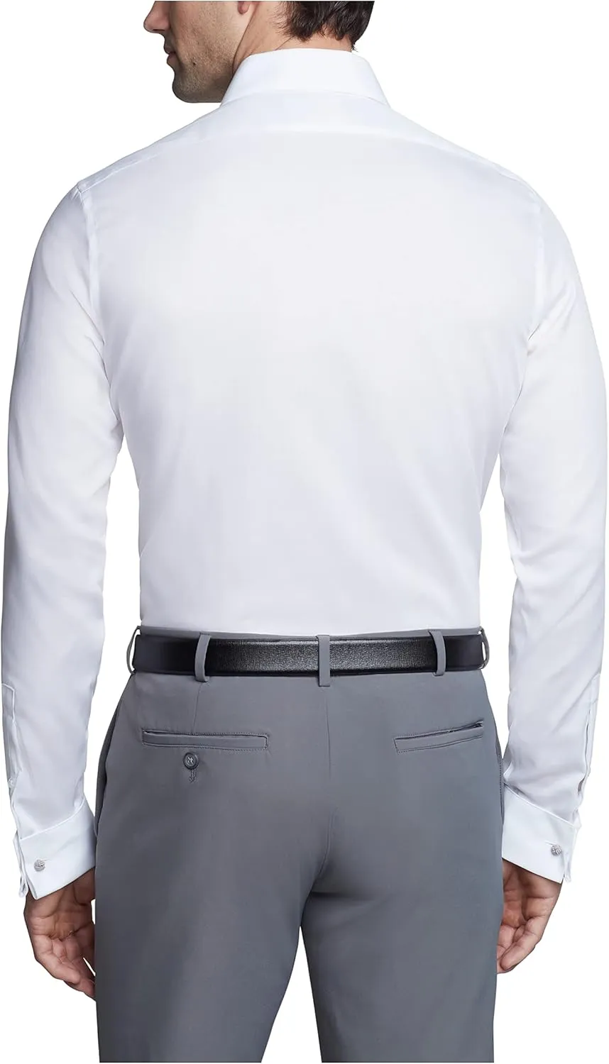 Calvin Klein Men's Dress Shirt Slim Fit Non Iron Solid French Cuff