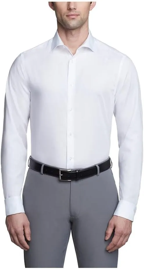 Calvin Klein Men's Dress Shirt Slim Fit Non Iron Solid French Cuff