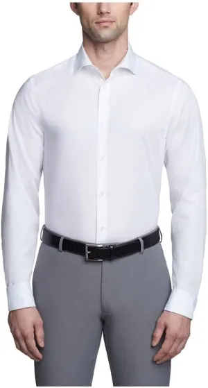 Calvin Klein Men's Dress Shirt Slim Fit Non Iron Solid French Cuff
