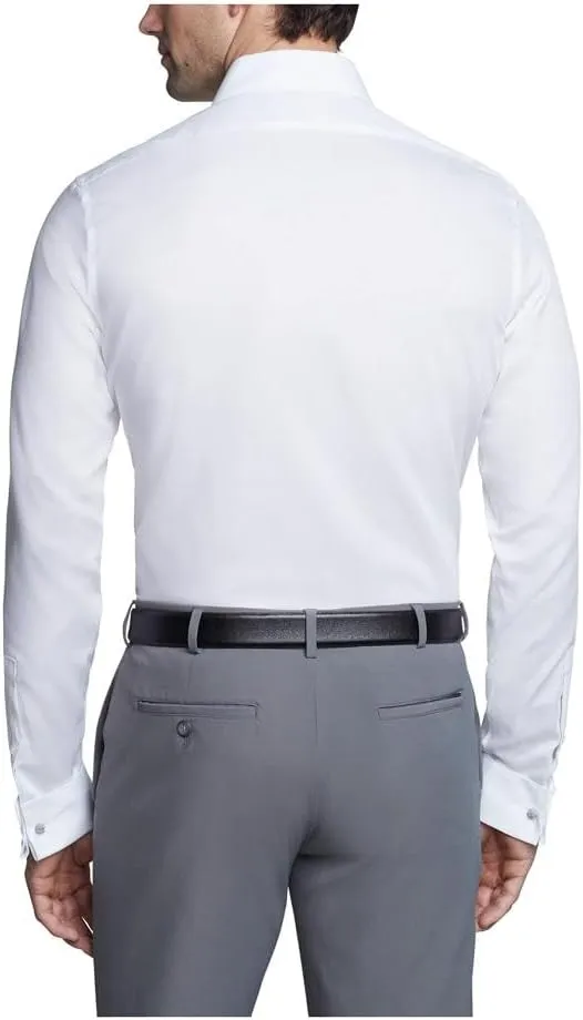 Calvin Klein Men's Dress Shirt Slim Fit Non Iron Solid French Cuff