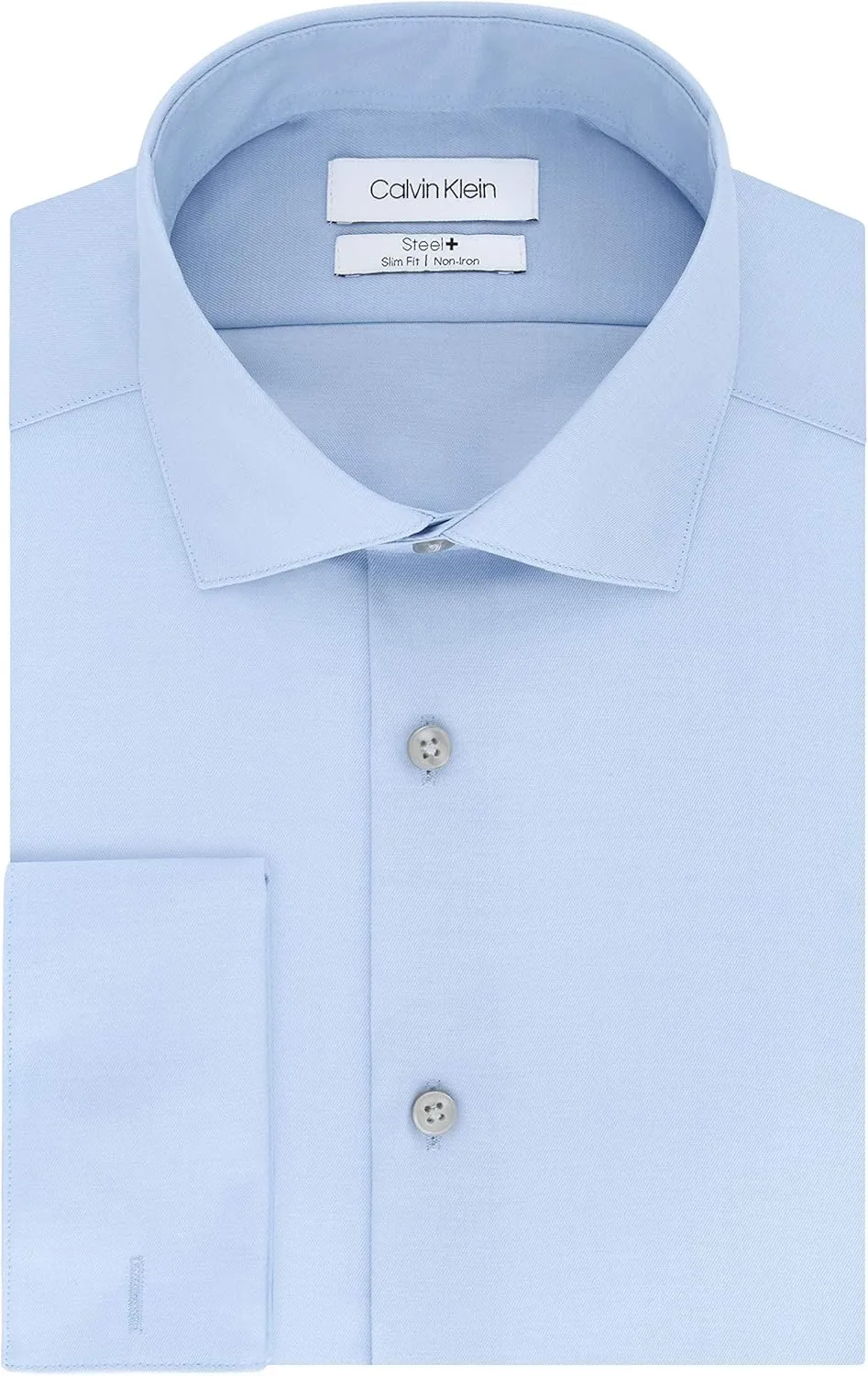 Calvin Klein Men's Dress Shirt Slim Fit Non Iron Solid French Cuff
