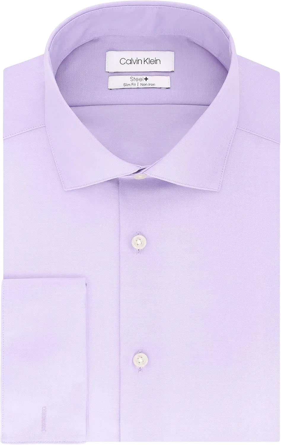 Calvin Klein Men's Dress Shirt Slim Fit Non Iron Solid French Cuff