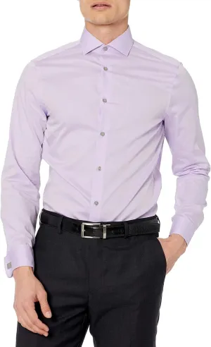 Calvin Klein Men's Dress Shirt Slim Fit Non Iron Solid French Cuff