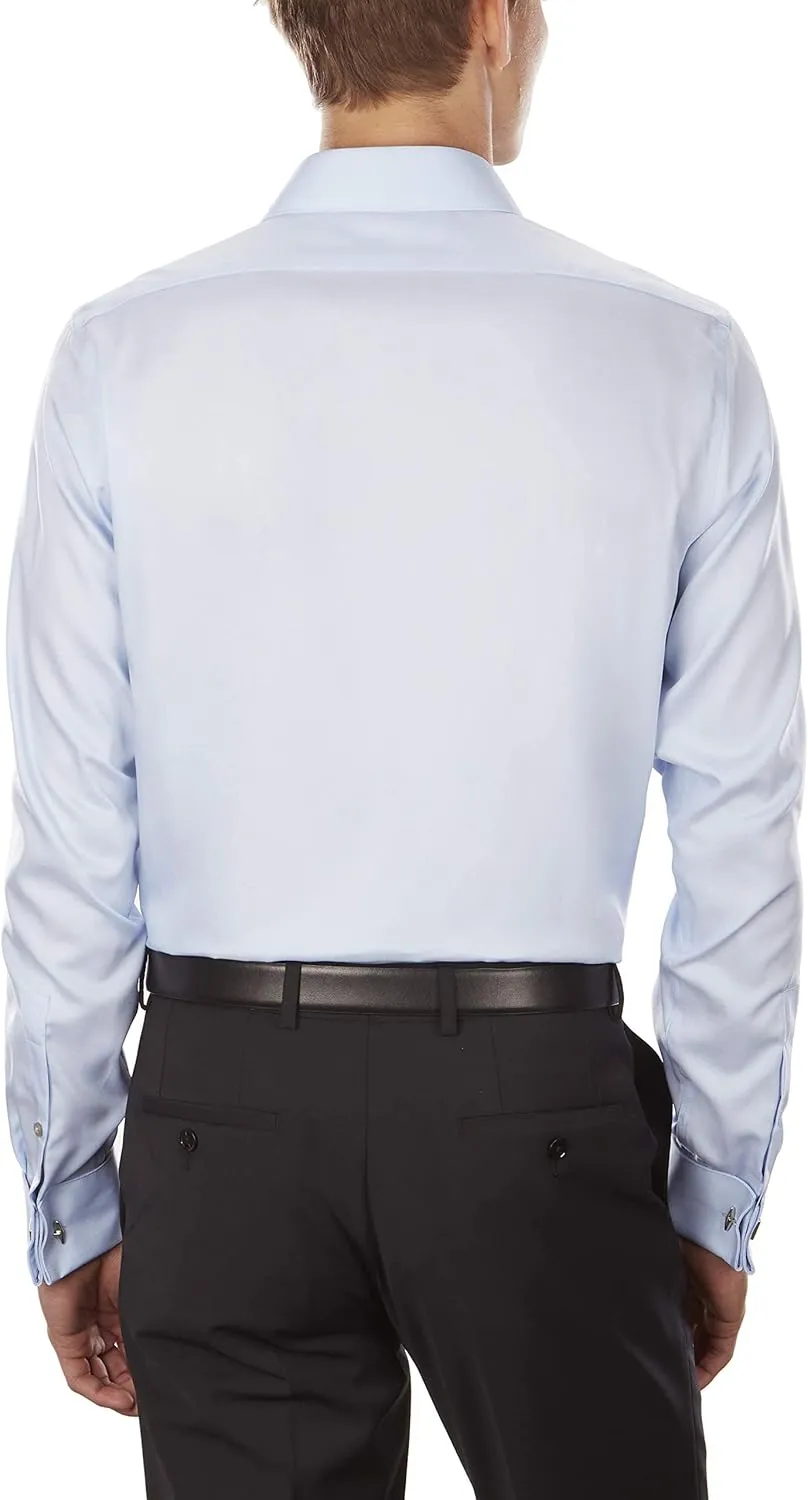 Calvin Klein Men's Dress Shirt Slim Fit Non Iron Solid French Cuff