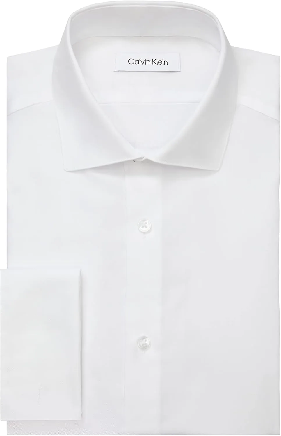 Calvin Klein Men's Dress Shirt Slim Fit Non Iron Solid French Cuff