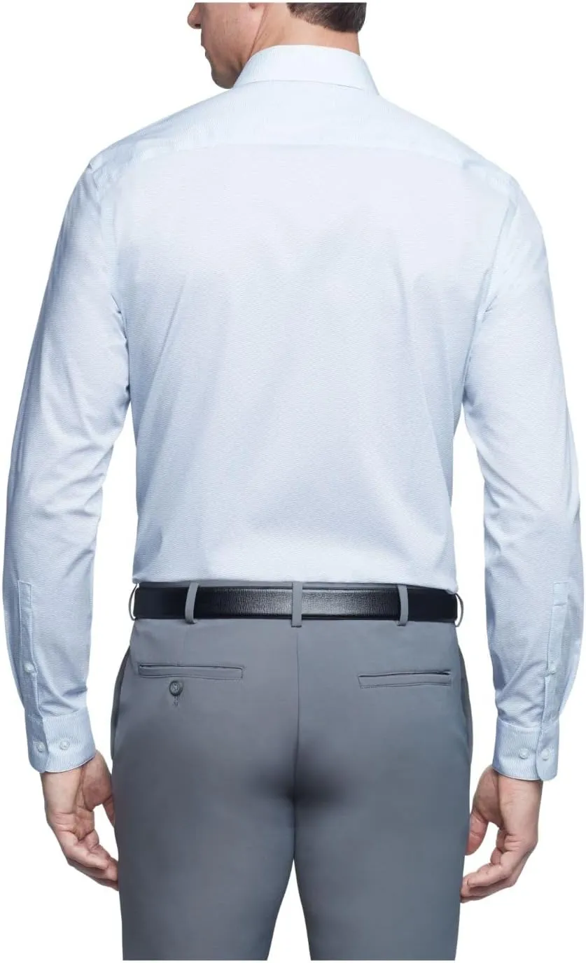 Calvin Klein Men's Dress Shirts Non Iron Stretch Regular Fit Print
