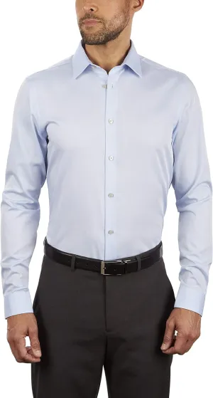 Calvin Klein Men's Slim Fit Non-Iron Herringbone Dress Shirt