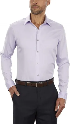 Calvin Klein Men's Slim Fit Non-Iron Herringbone Dress Shirt