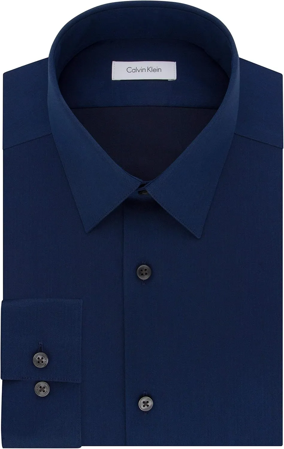 Calvin Klein Men's Slim Fit Non-Iron Herringbone Dress Shirt