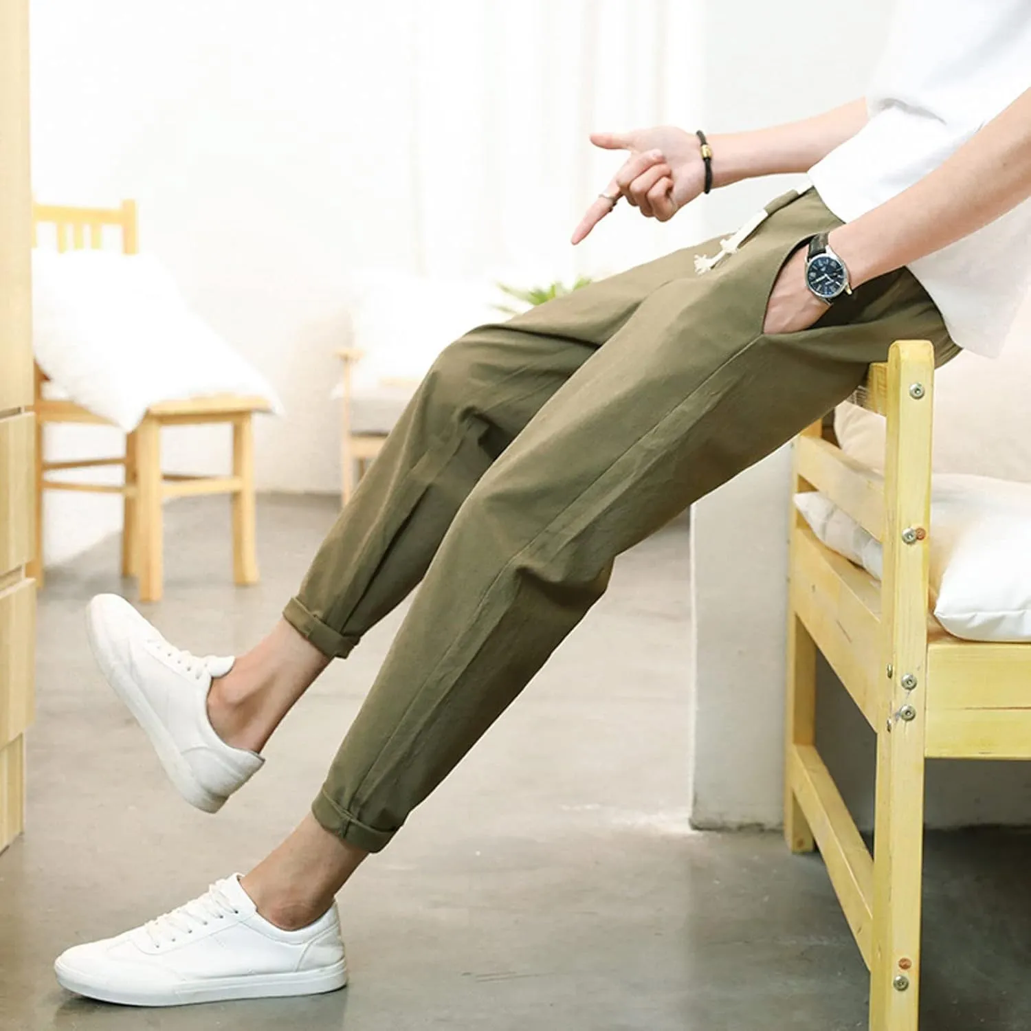 Cargo Pants for Men Relaxed Fit Pants for Men Skinny Mens Dress Pants Stretch Slim Fit Business Casual Dress Pants