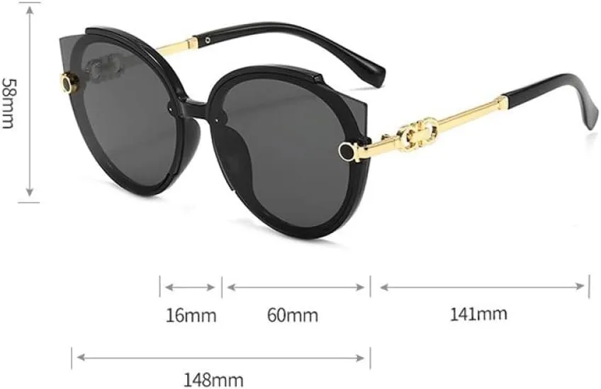 CGZWFERA-Round Sunglasses Women Cat Eye Sun Glasses Men Vintage Oversize Eyelasses UV400