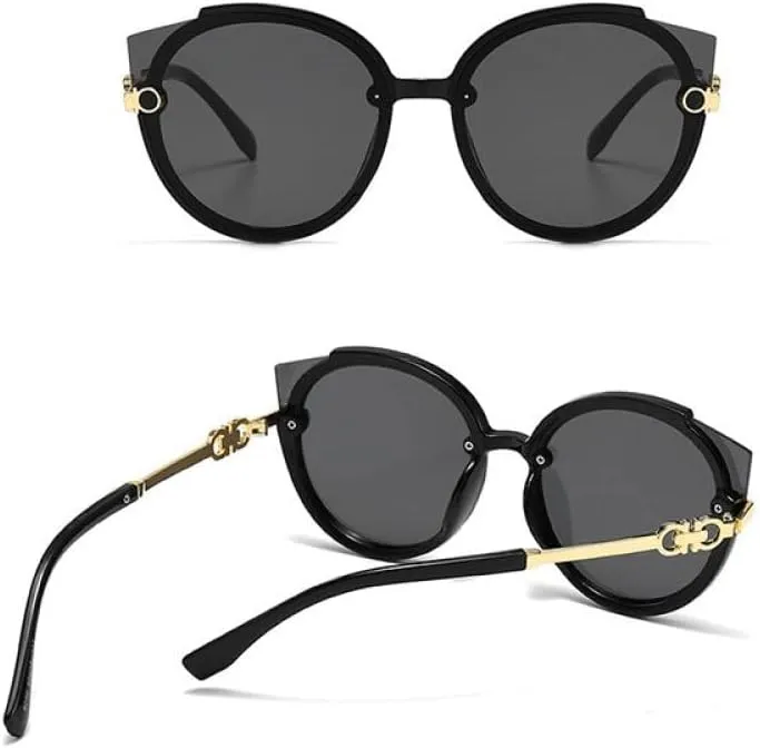 CGZWFERA-Round Sunglasses Women Cat Eye Sun Glasses Men Vintage Oversize Eyelasses UV400