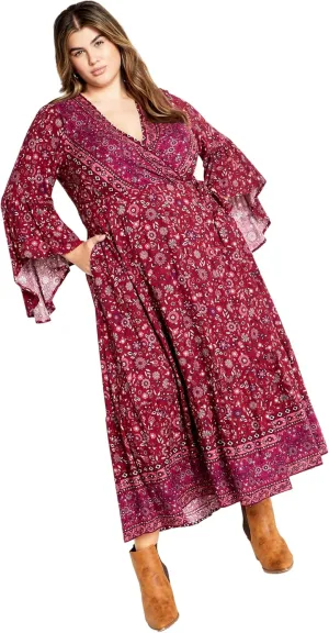 City Chic Women's Plus Size Dress-Selena Wrap