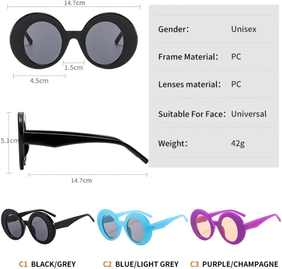 Classic Round Sunglasses Women Fashion Luxury Men Sun Glasses Female Shades Eyewear UV400