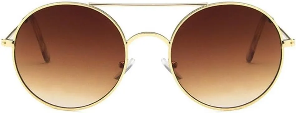 Classic Small Round Sunglasses Men Luxury Metal Sun Glasses Male Fashion Driving Vacation Shades UV400