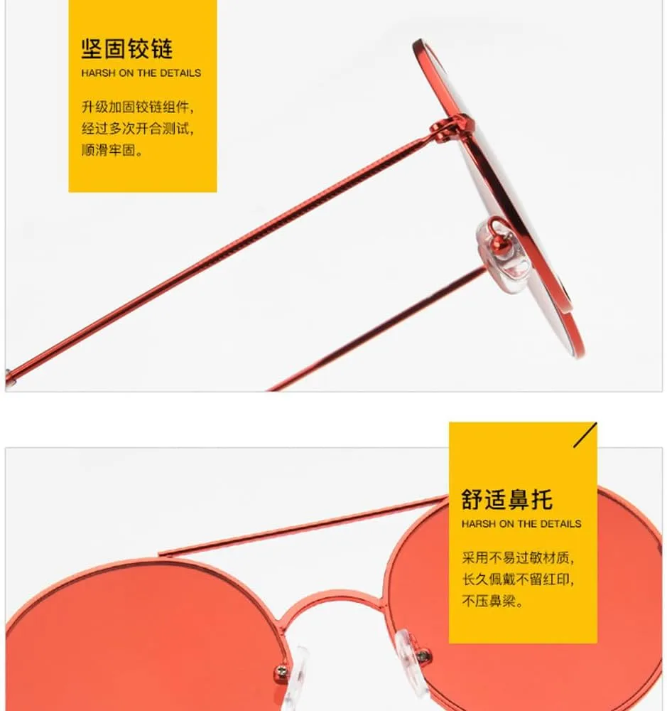 Classic Small Round Sunglasses Men Luxury Metal Sun Glasses Male Fashion Driving Vacation Shades UV400
