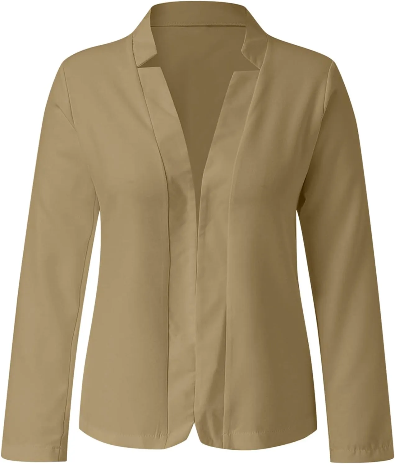 Collarless Blazer Jackets for Women Tweed for Women Cardigan Long Sleeve Prtite Plaid Top Baggy With Pockets Tops