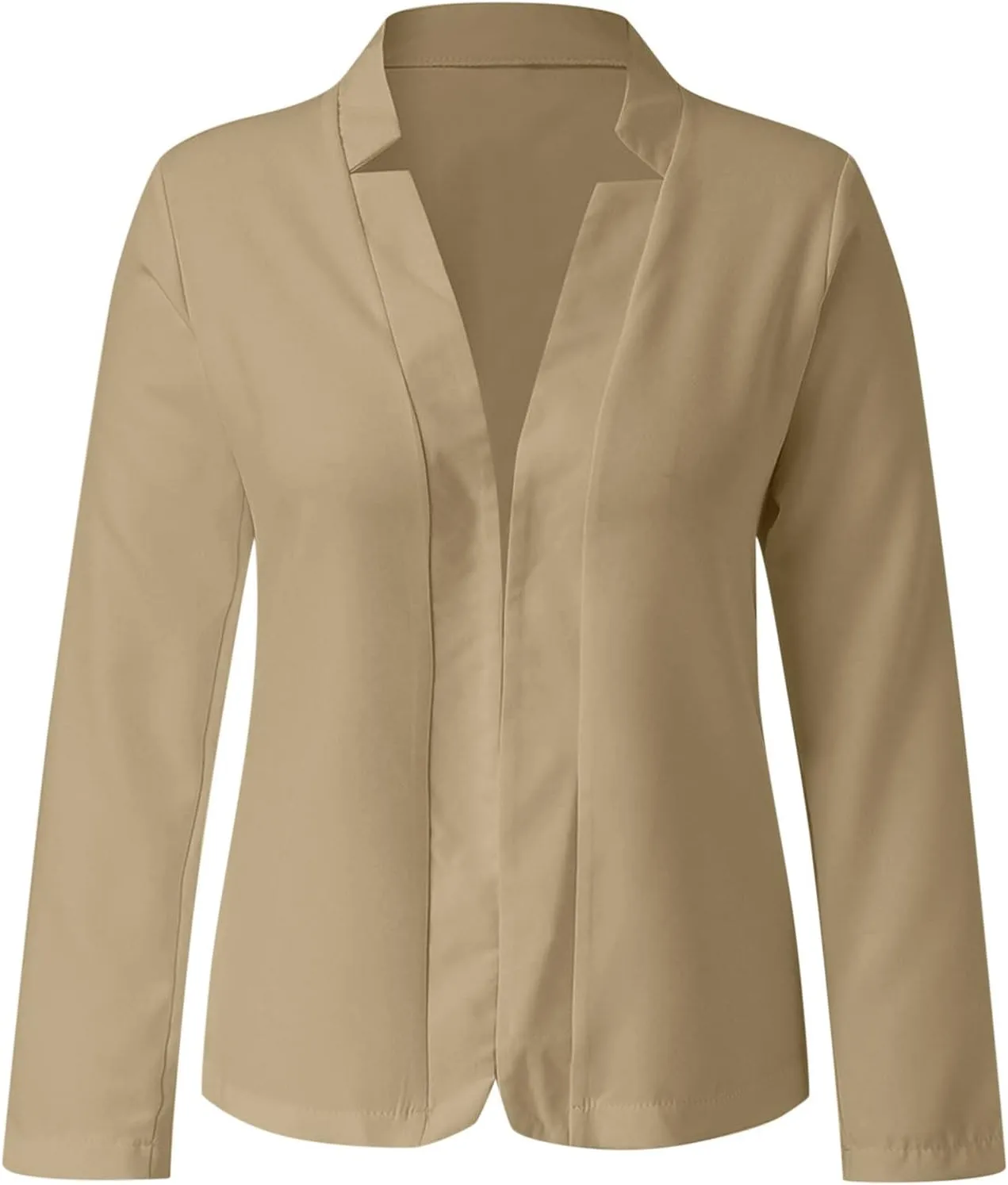 Collarless Blazer Jackets for Women Tweed for Women Cardigan Long Sleeve Prtite Plaid Top Baggy With Pockets Tops
