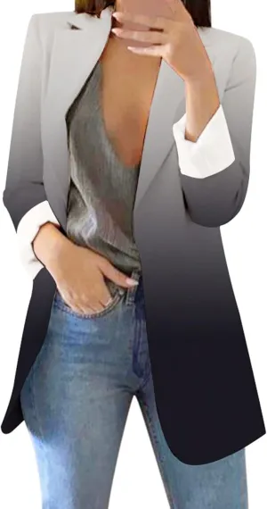 Collarless Blazer Jackets for Women Tweed Ladies Jacket Cropped Prtite Fancy Tops Fitted With Pockets Jackets