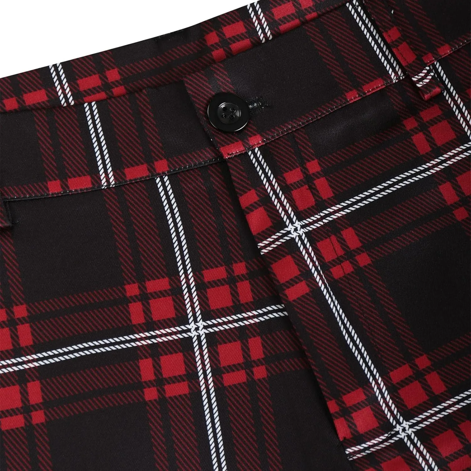 Dress Pants for Men, Men's Fashion Stretch Dress Pants Slim Fit Plaid Skinny Suit Pants Casual Business Golf Dress Pants