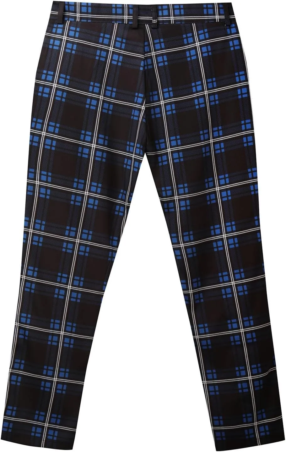 Dress Pants for Men, Men's Fashion Stretch Dress Pants Slim Fit Plaid Skinny Suit Pants Casual Business Golf Dress Pants