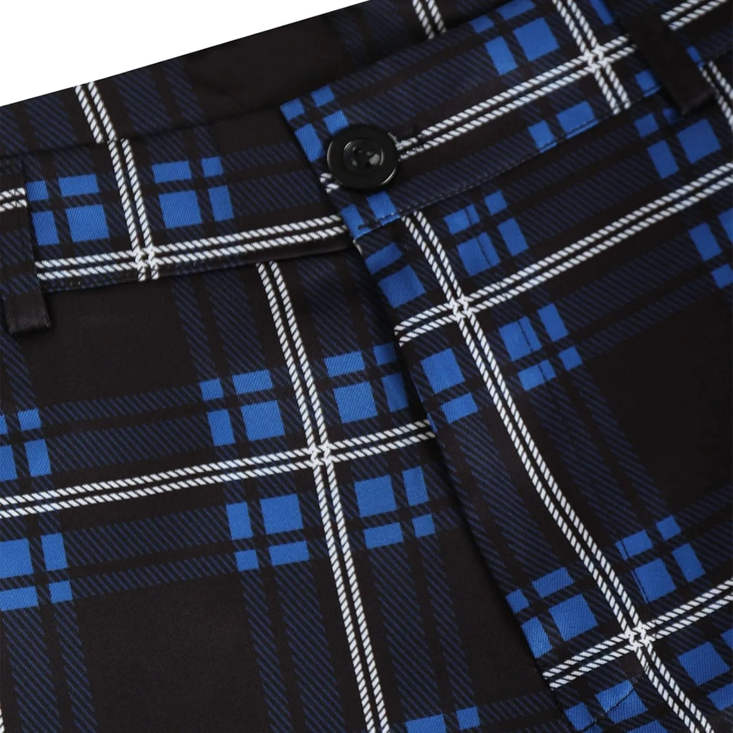 Dress Pants for Men, Men's Fashion Stretch Dress Pants Slim Fit Plaid Skinny Suit Pants Casual Business Golf Dress Pants