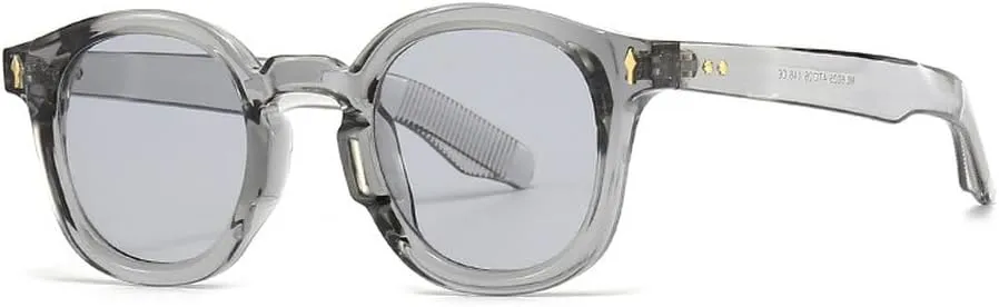 Fashion Women Round Sunglasses Retro Rivets Men Shades UV400