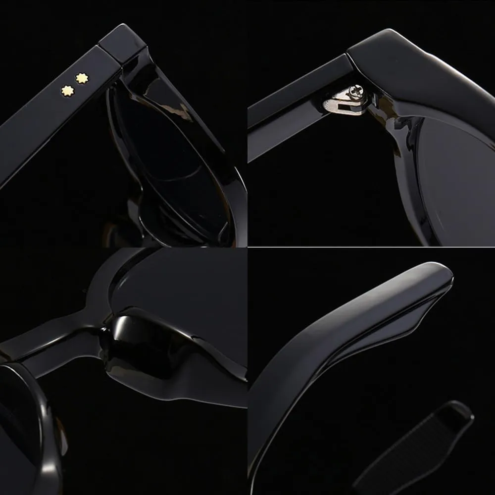 Fashion Women Round Sunglasses Retro Rivets Men Shades UV400