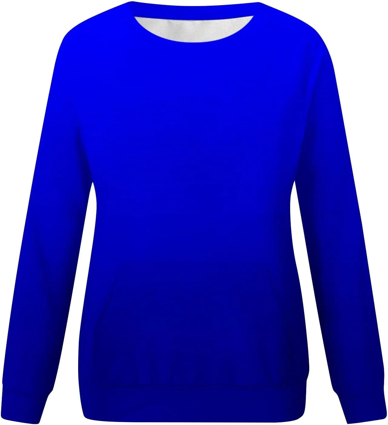 Firzero Crewneck Sweatshirts Women Cute Tie Dye Gradient Pullover Tops Loose Long Sleeve Oversized Sweatshirt