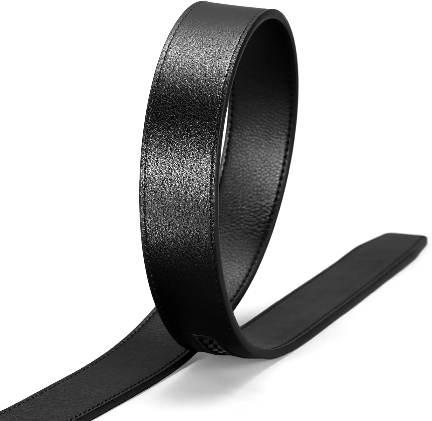 GOIACII Men's Leather Belt Ratchet Slide Buckle Customizable Fit Waistline with Gift Box