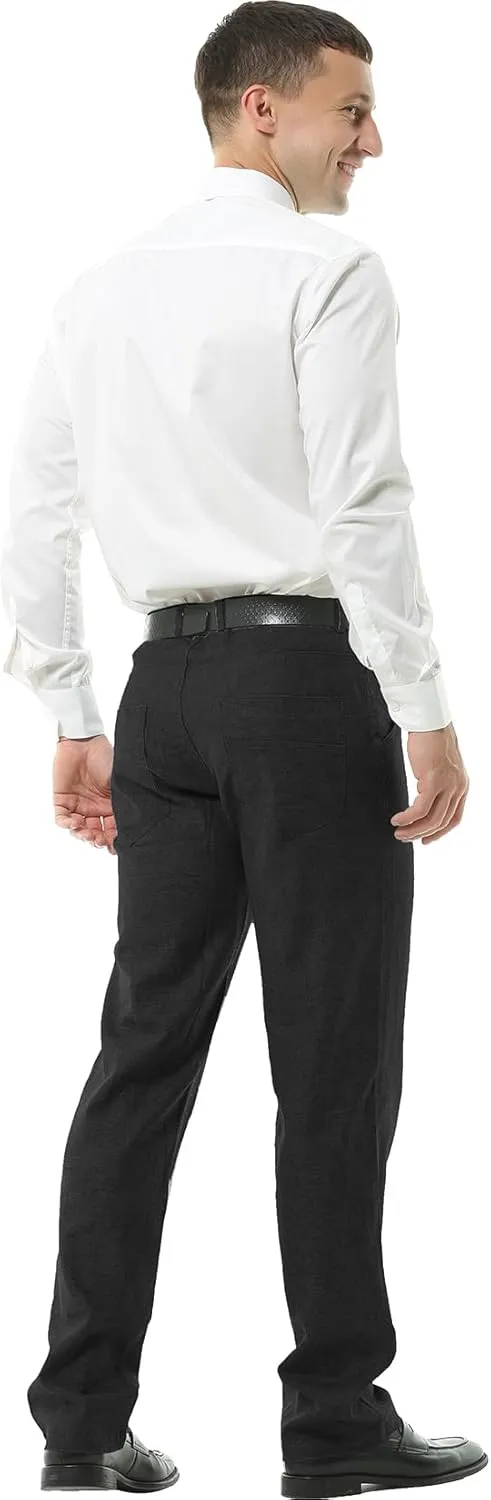 Hoerev Mens Summer Linen Casual Trousers, Casual Pants - Stylish Comfort for Every Occasion