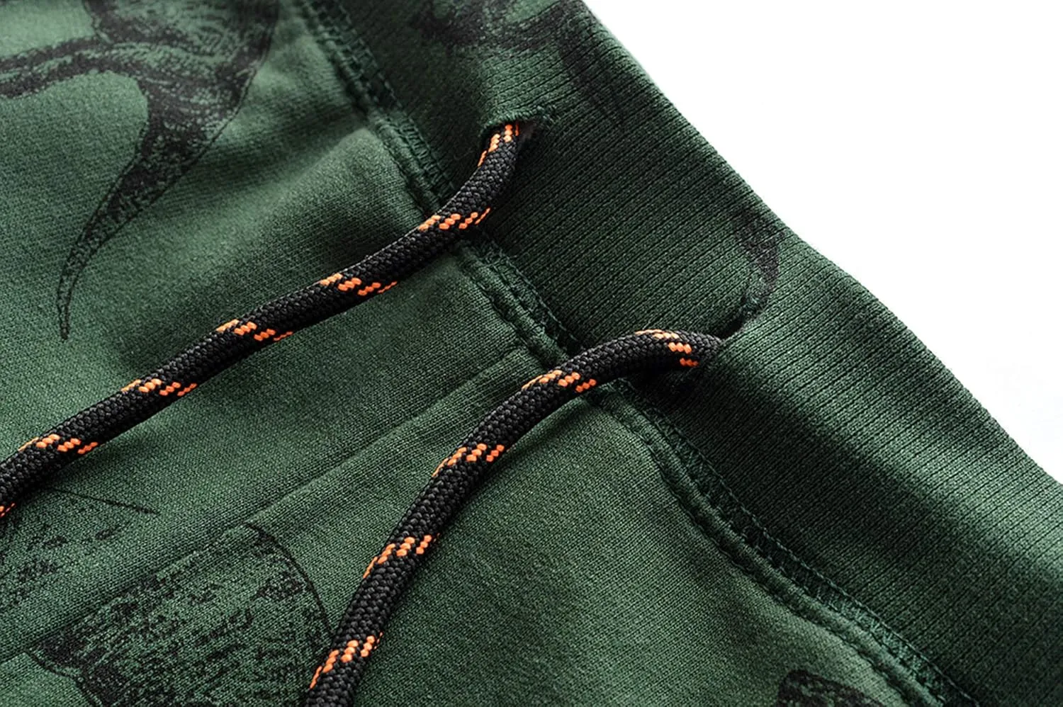 HUAER& Boys Cartoon Print Dinosaur Monkey Pattern Cotton Pants Drawstring Elastic Sweatpants
