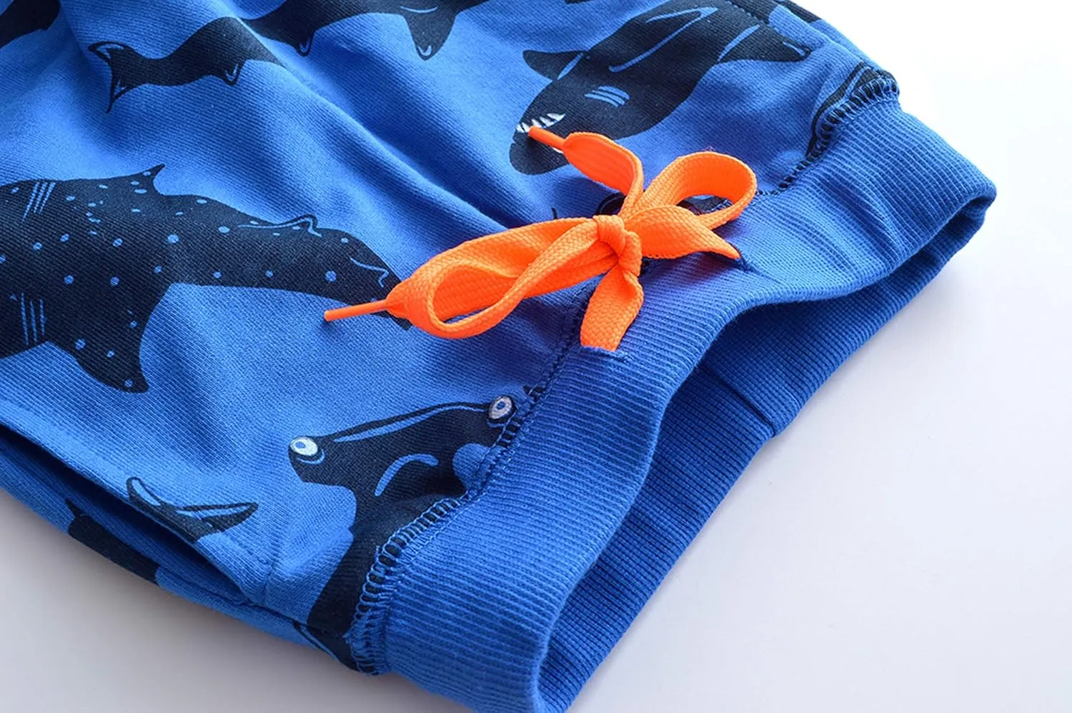 HUAER& Boys Cartoon Print Dinosaur Monkey Pattern Cotton Pants Drawstring Elastic Sweatpants