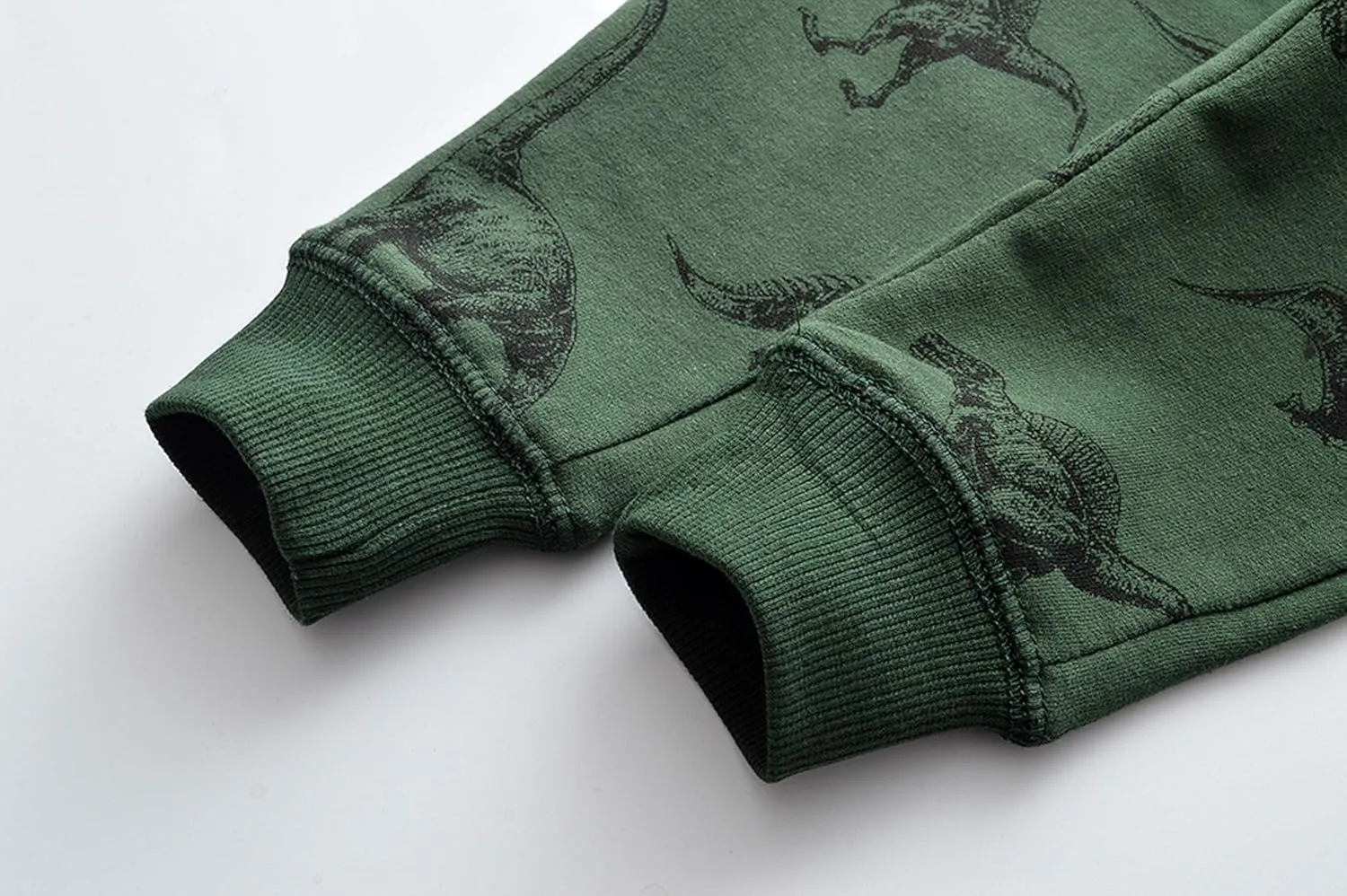 HUAER& Boys Cartoon Print Dinosaur Monkey Pattern Cotton Pants Drawstring Elastic Sweatpants